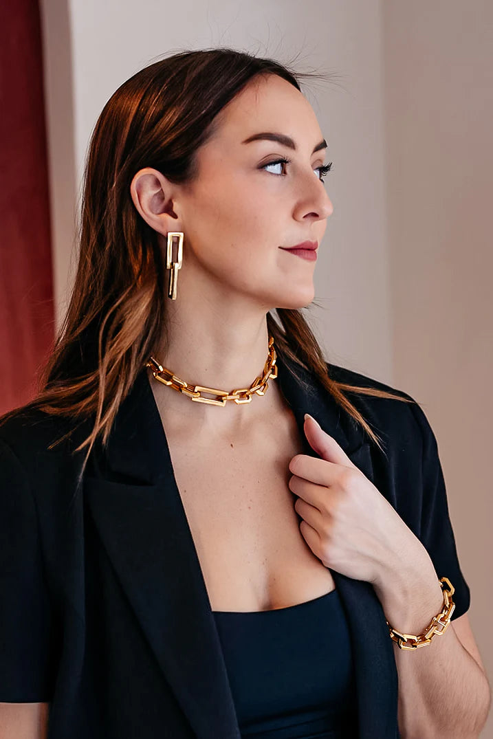Chunky Rectangle Earrings