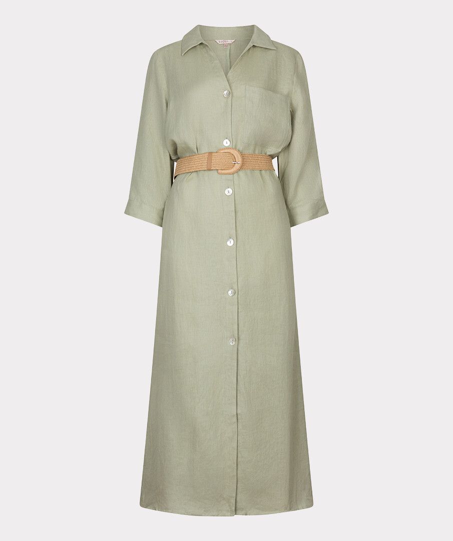 Linen Dress with Belt