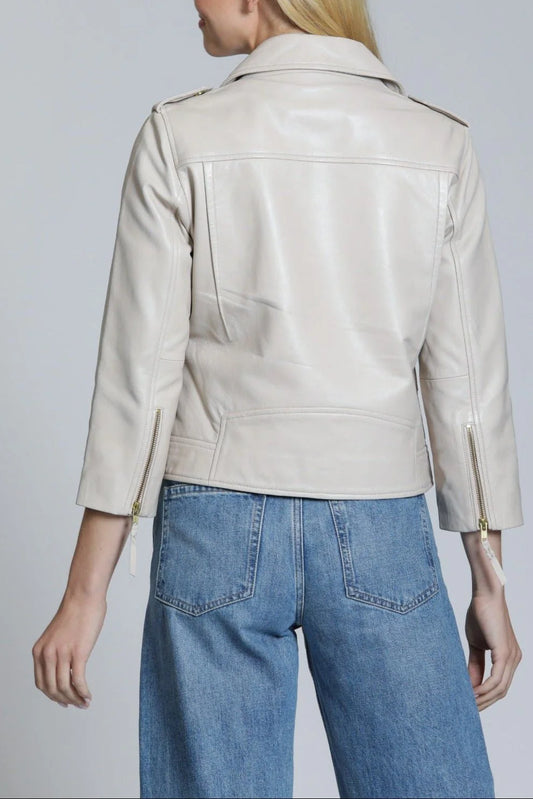 Herringbone Moto Leather Jacket