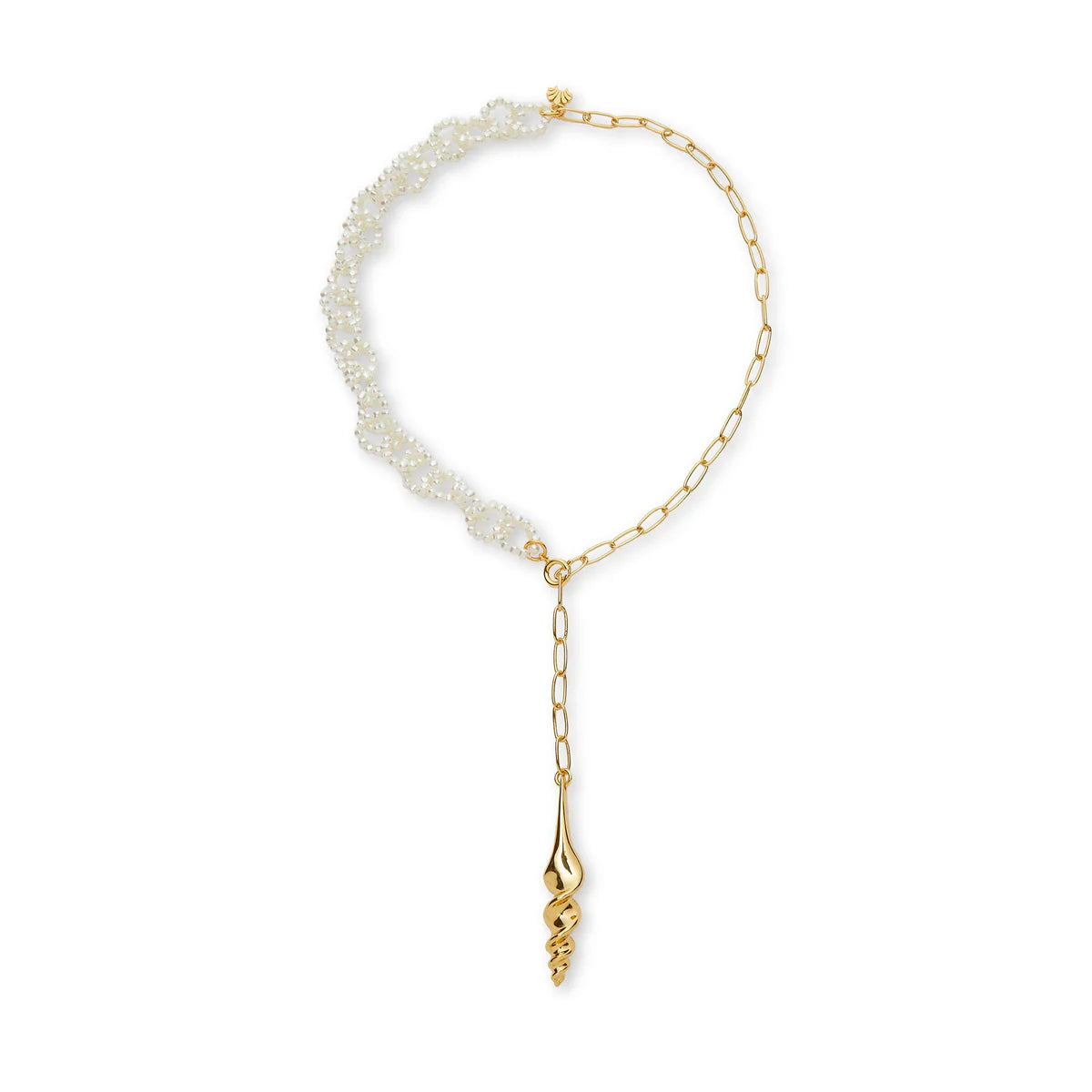 Turritella Lariat Necklace