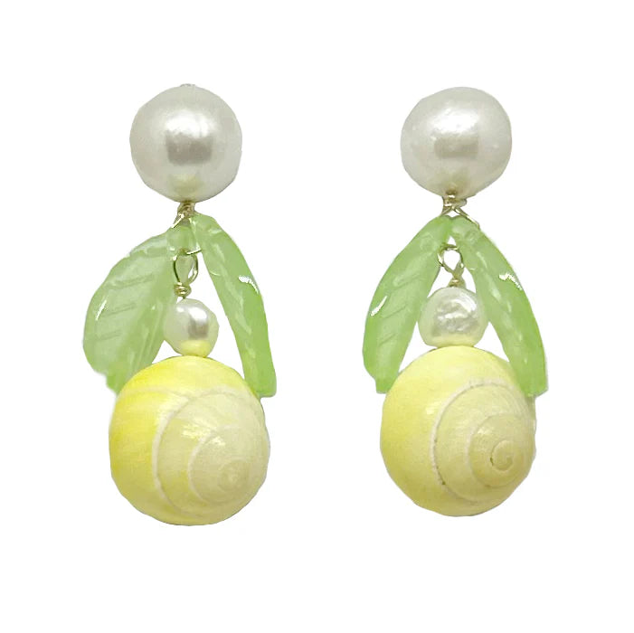Limencello Pearl Drop Earrings