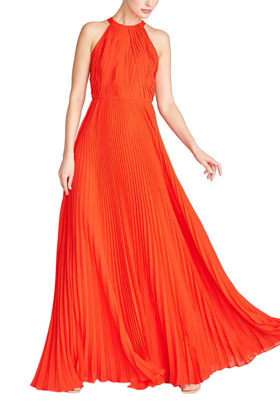 Sleeveless Pleated Chiffon Dress