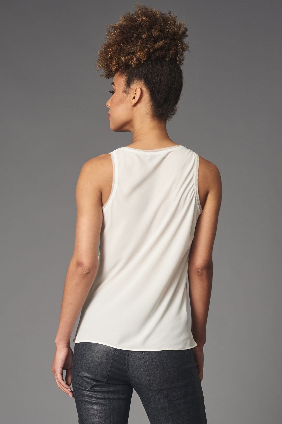 Double Georgette Bias Cut Tank