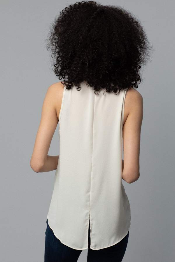 Sleeveless Tie Front Top