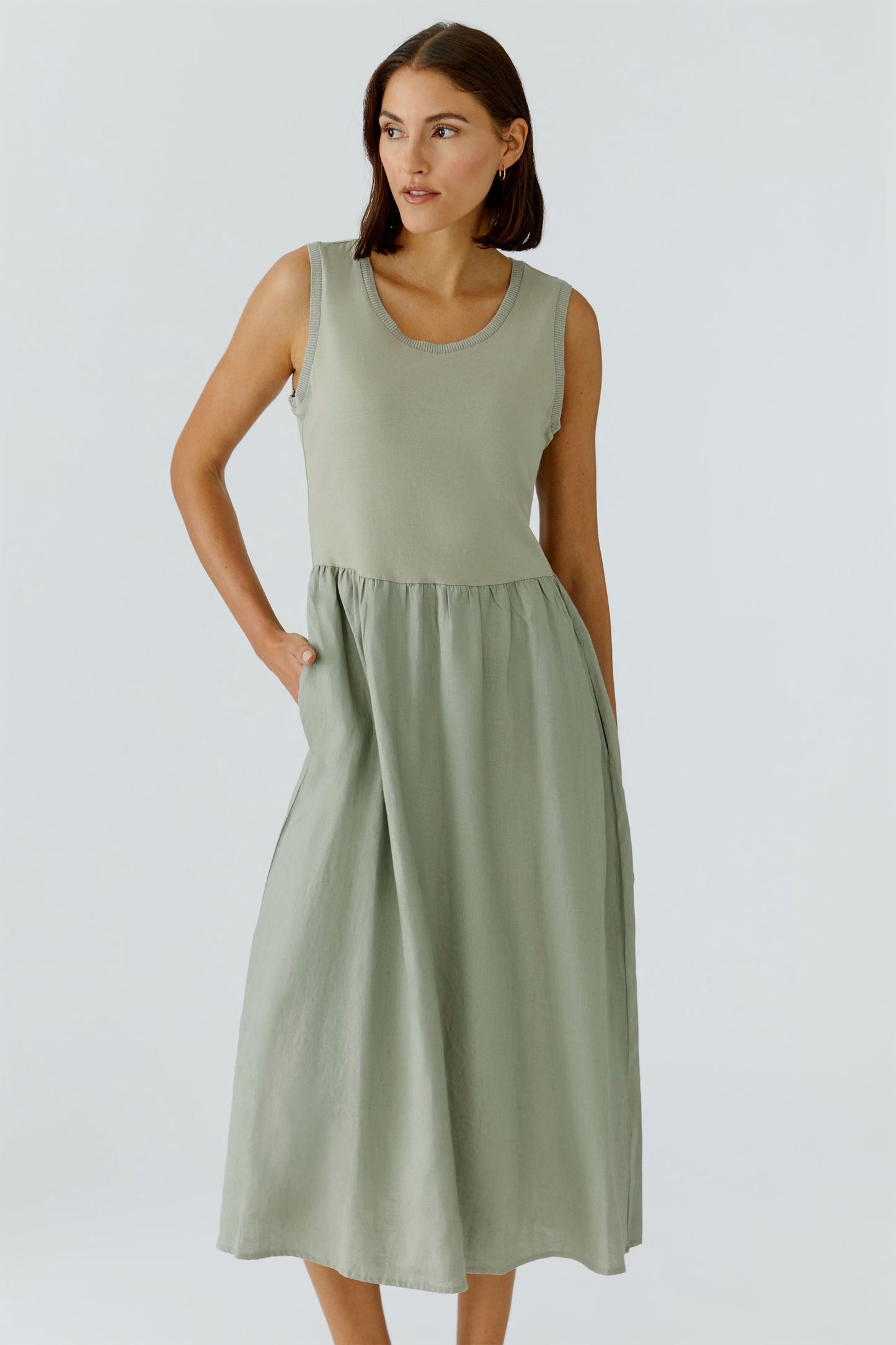 Cotton & Linen Midi Dress