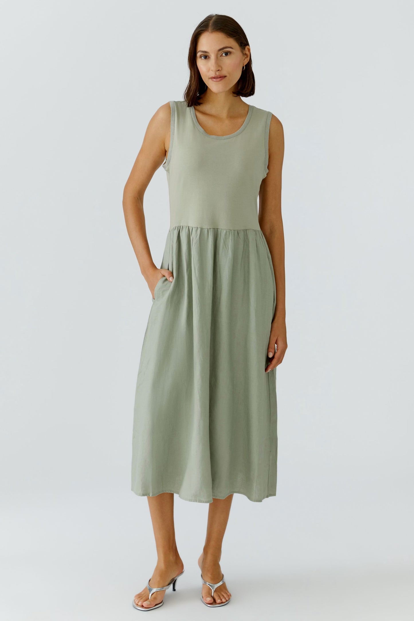 Cotton & Linen Midi Dress