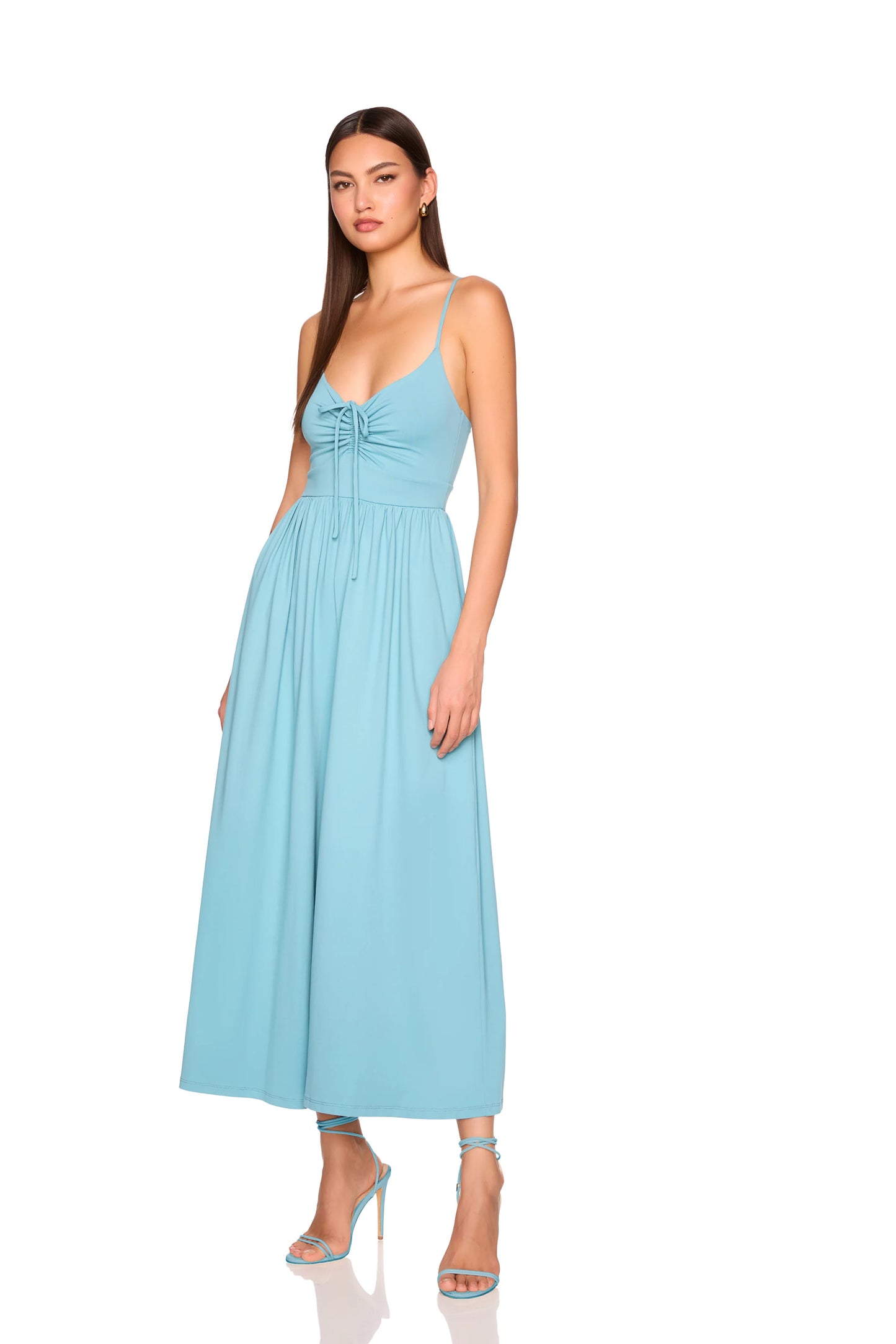Drawstring Crop Jumpsuit