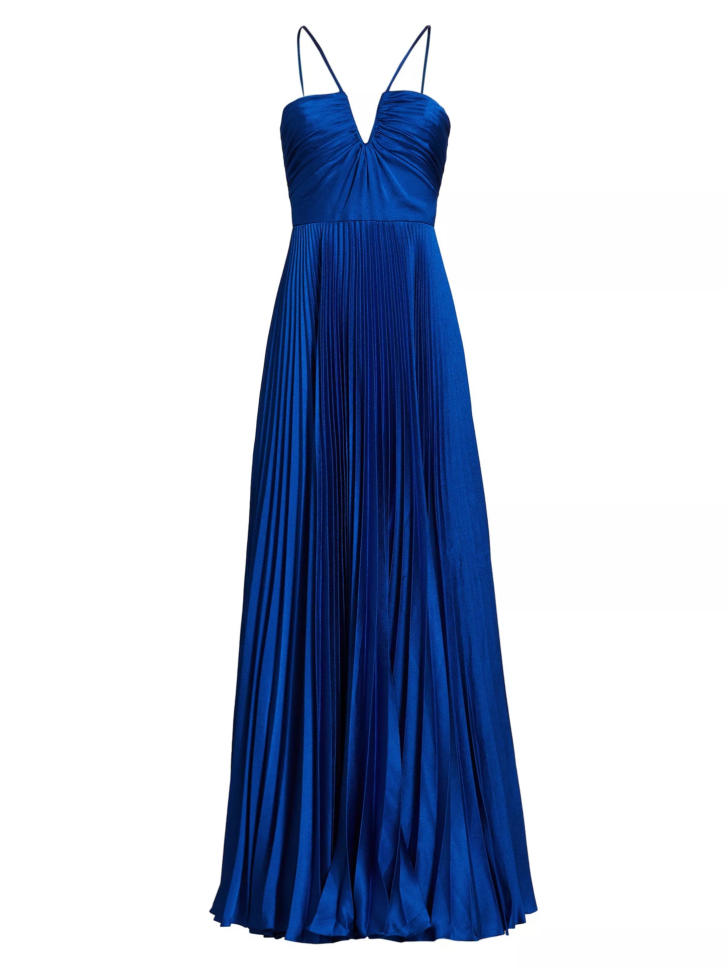 Indigo Satin Long Dress