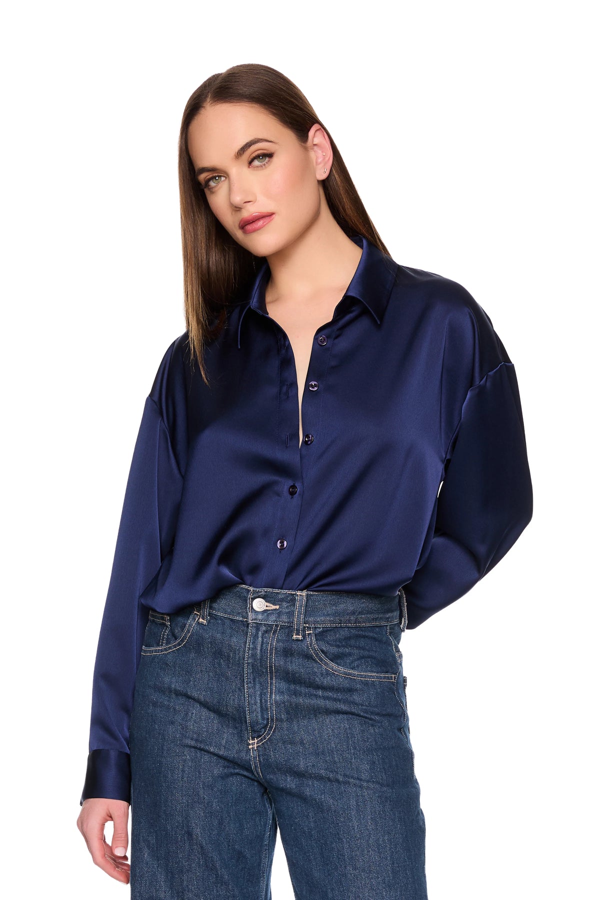 Satin Collar Shirt