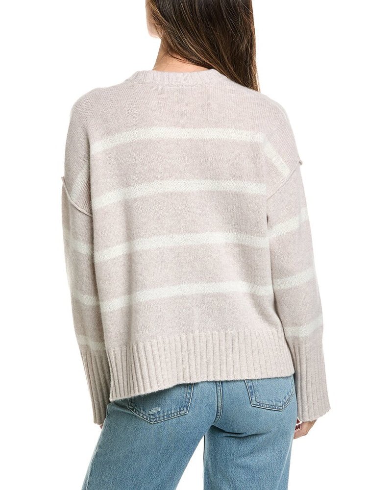 Elle Lurex & Angora Stripe Crew Sweater