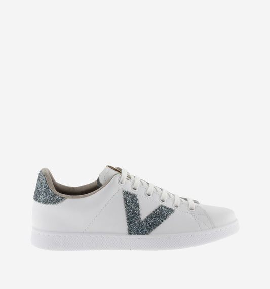 Tenis Leather & Glitter Swirls Sneaker