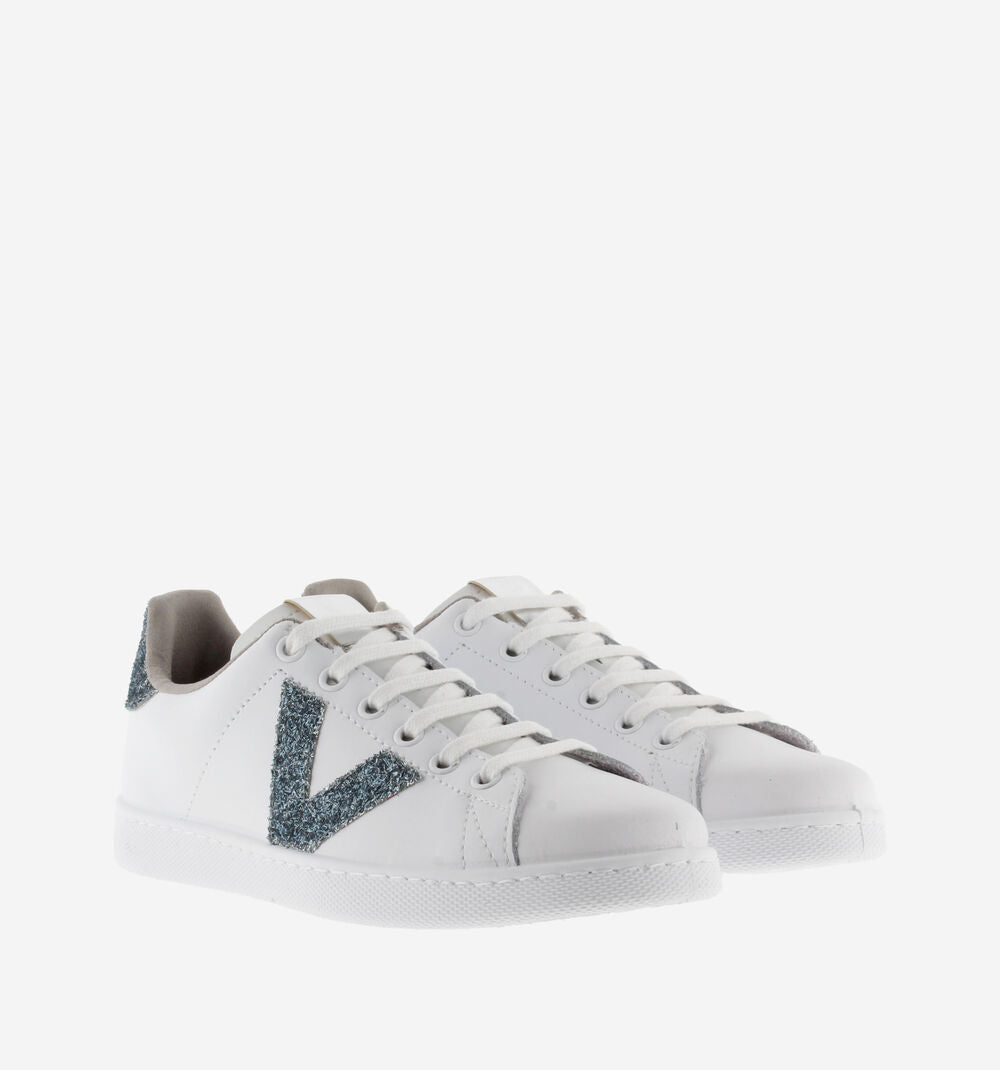 Tenis Leather & Glitter Swirls Sneaker