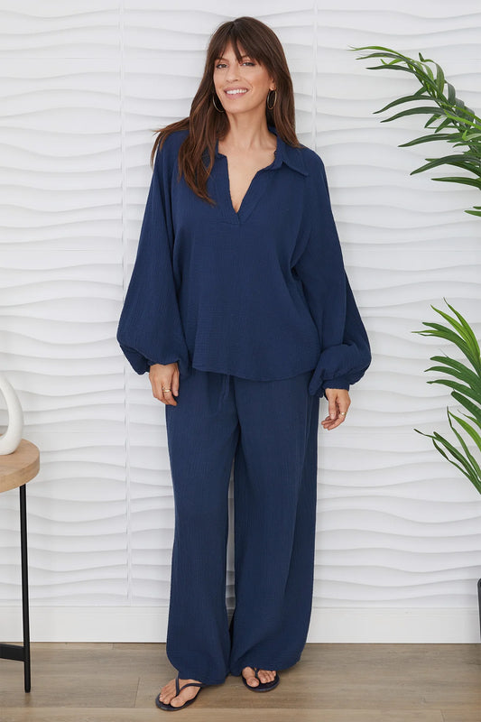 Gauze Drawstring Pants