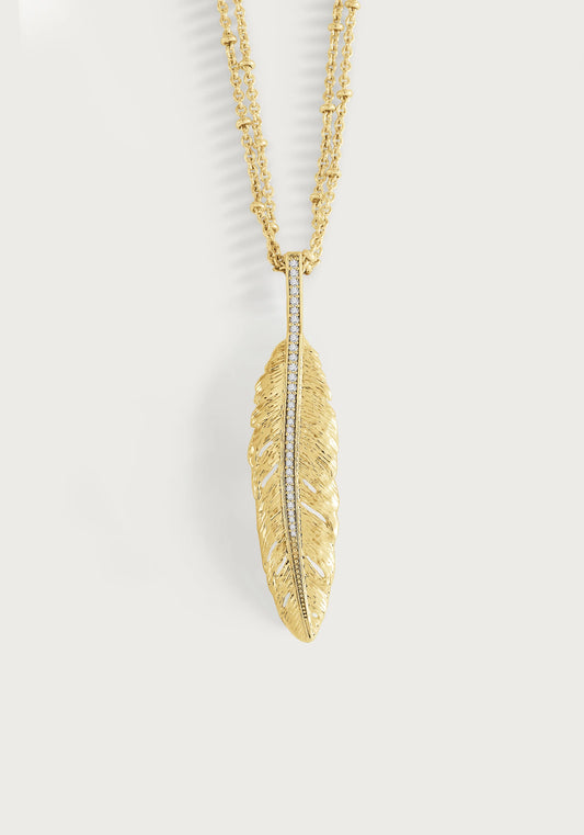 Feather Pendant Necklace