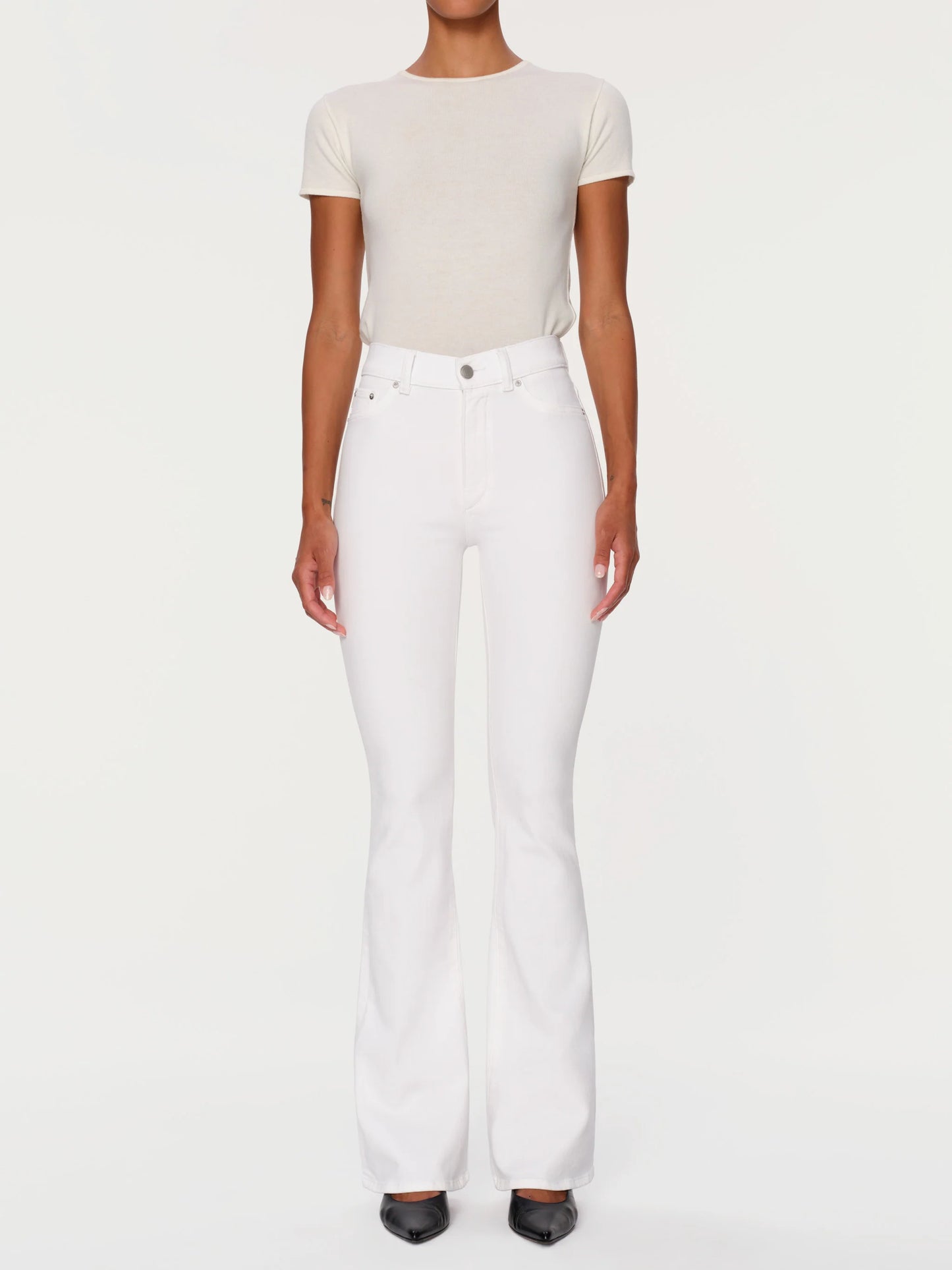 Bridget Boot High Rise Instasculpt Crop - White