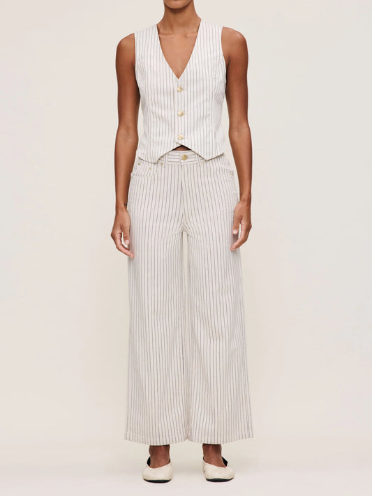 Hepburn Wide Leg - Seashell Stripe