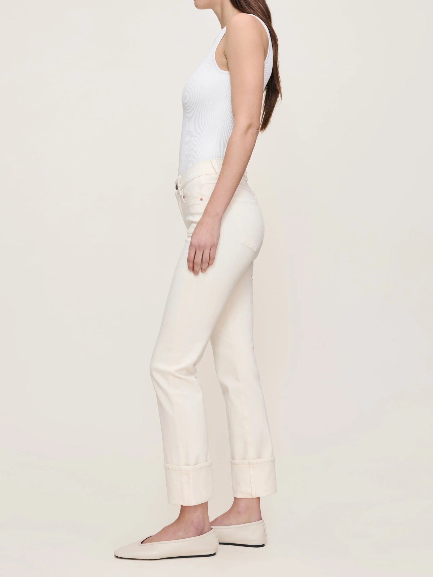 Mara Straight - Crema Cuffed