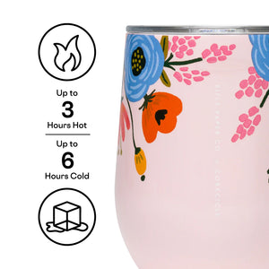 Stemless Cup - Lively Floral Blush