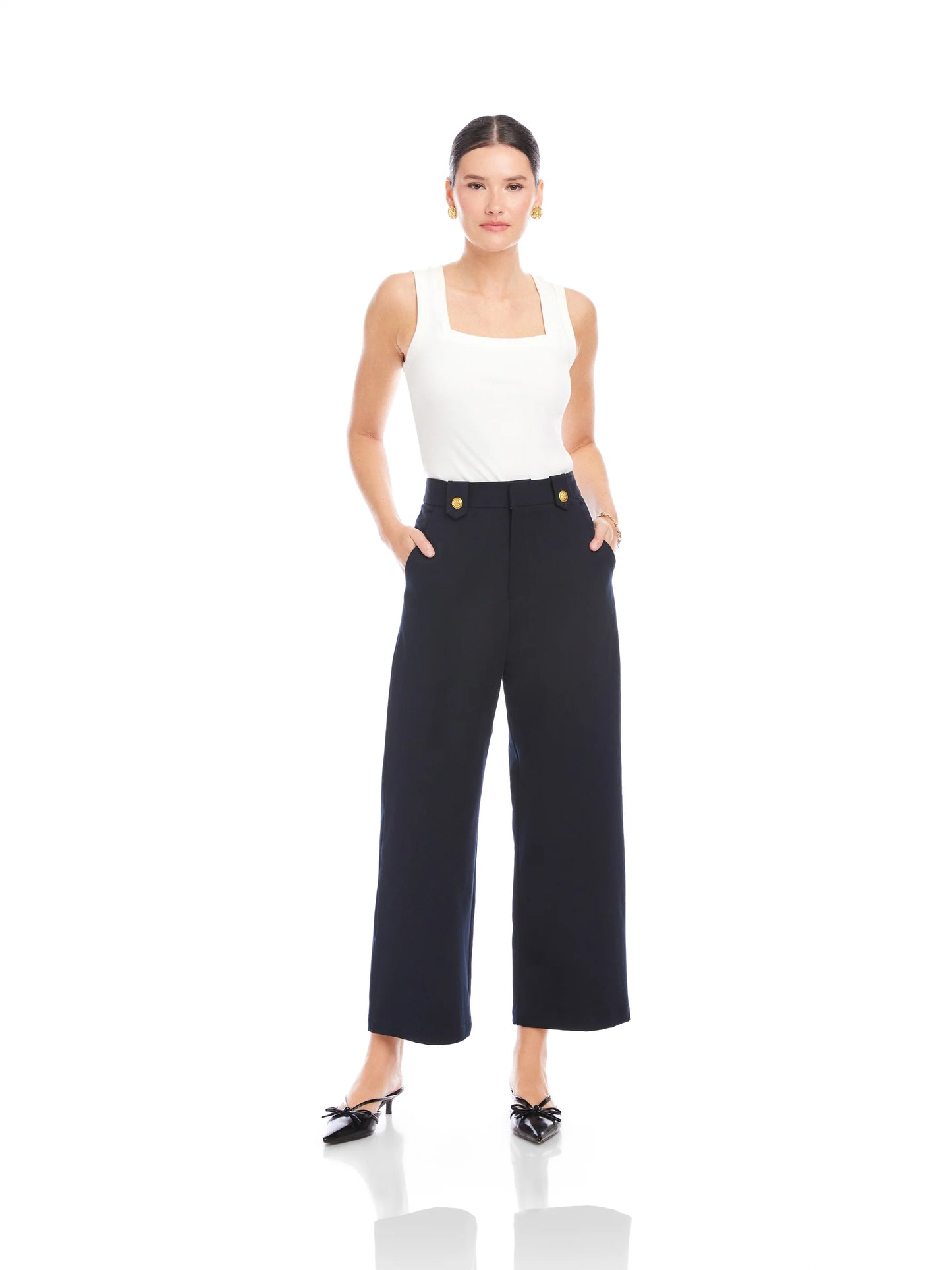 Janice Cropped Wide-Leg Pants