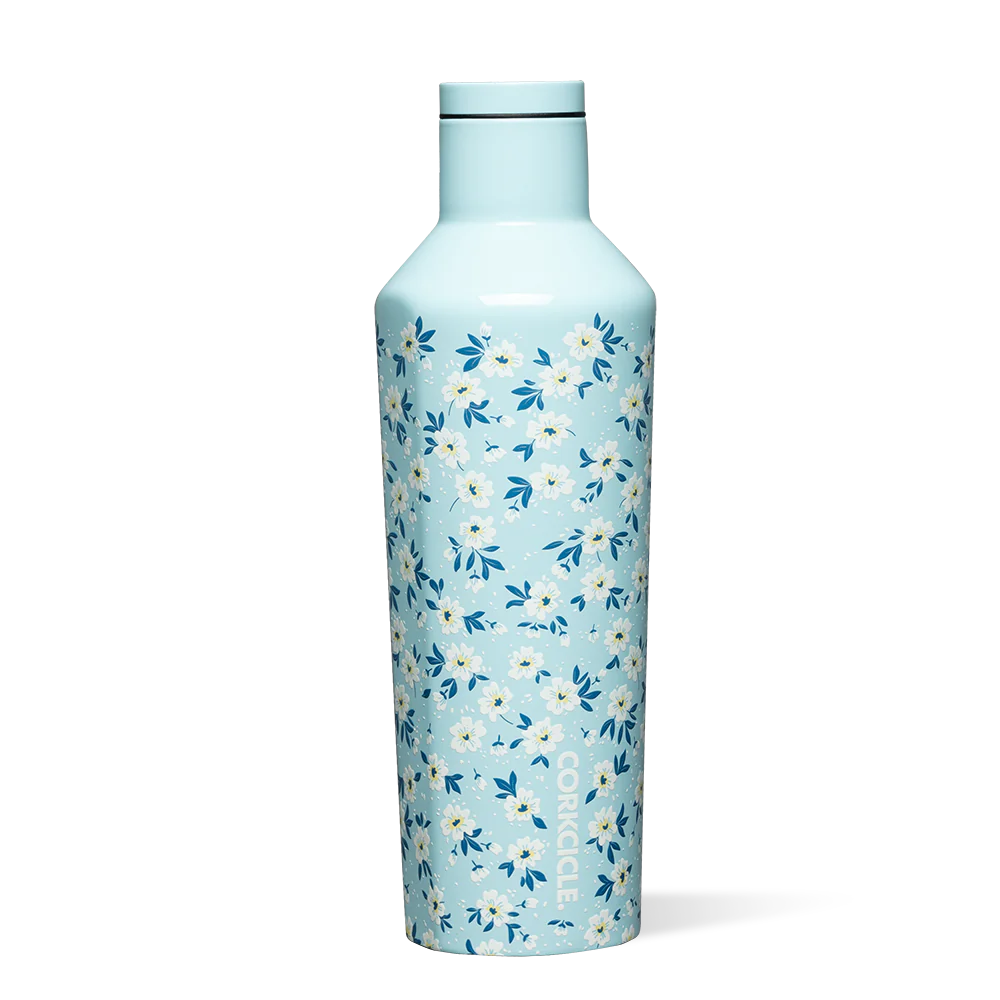 16oz Canteen - Ditsy Floral Blue