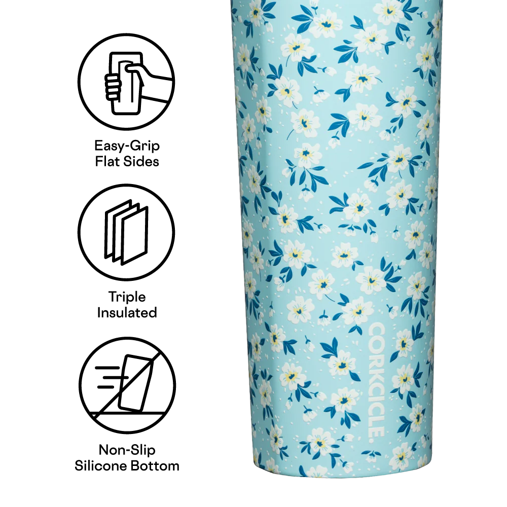 16oz Canteen - Ditsy Floral Blue