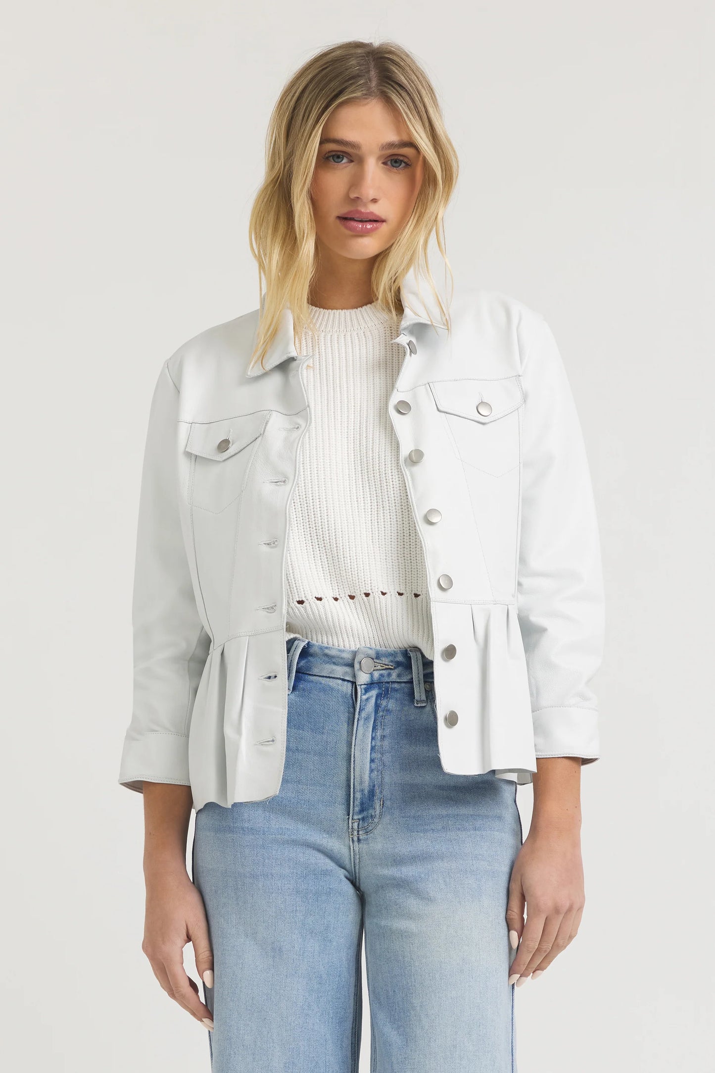 Brie Burnished Leather Jacket