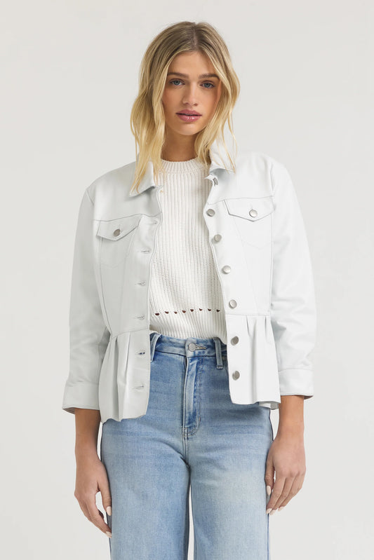 Brie Burnished Leather Jacket