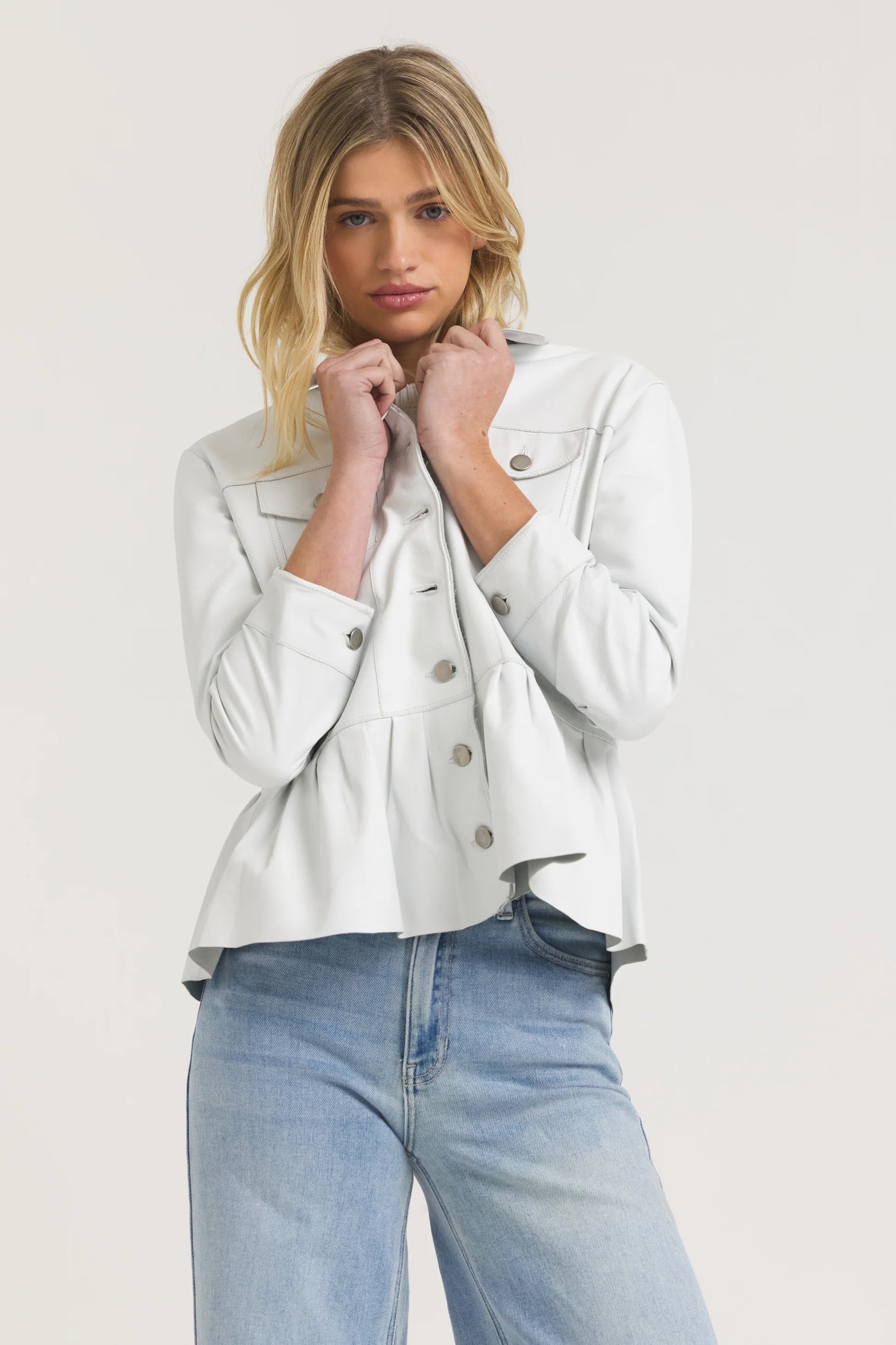 Brie Burnished Leather Jacket