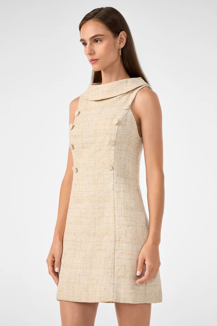 Beziers Sleeveless Tweed Dress
