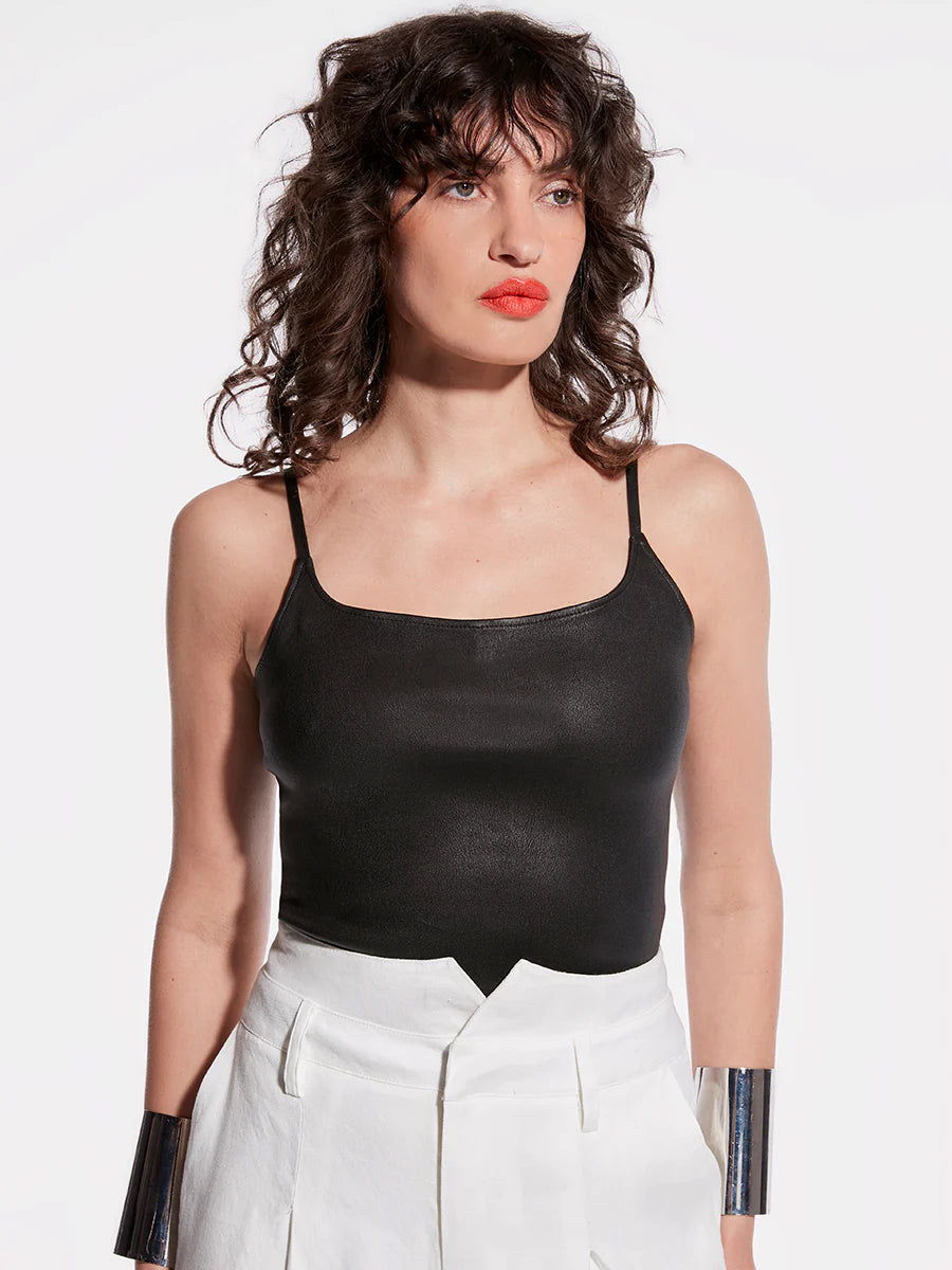 Memphis Stretch Leather Tank