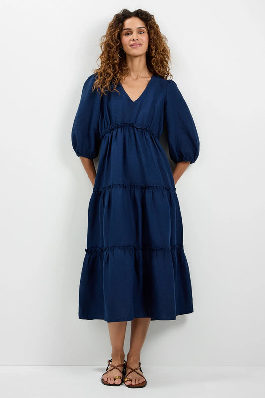 Calm Tiered Ruffle Midi Dress