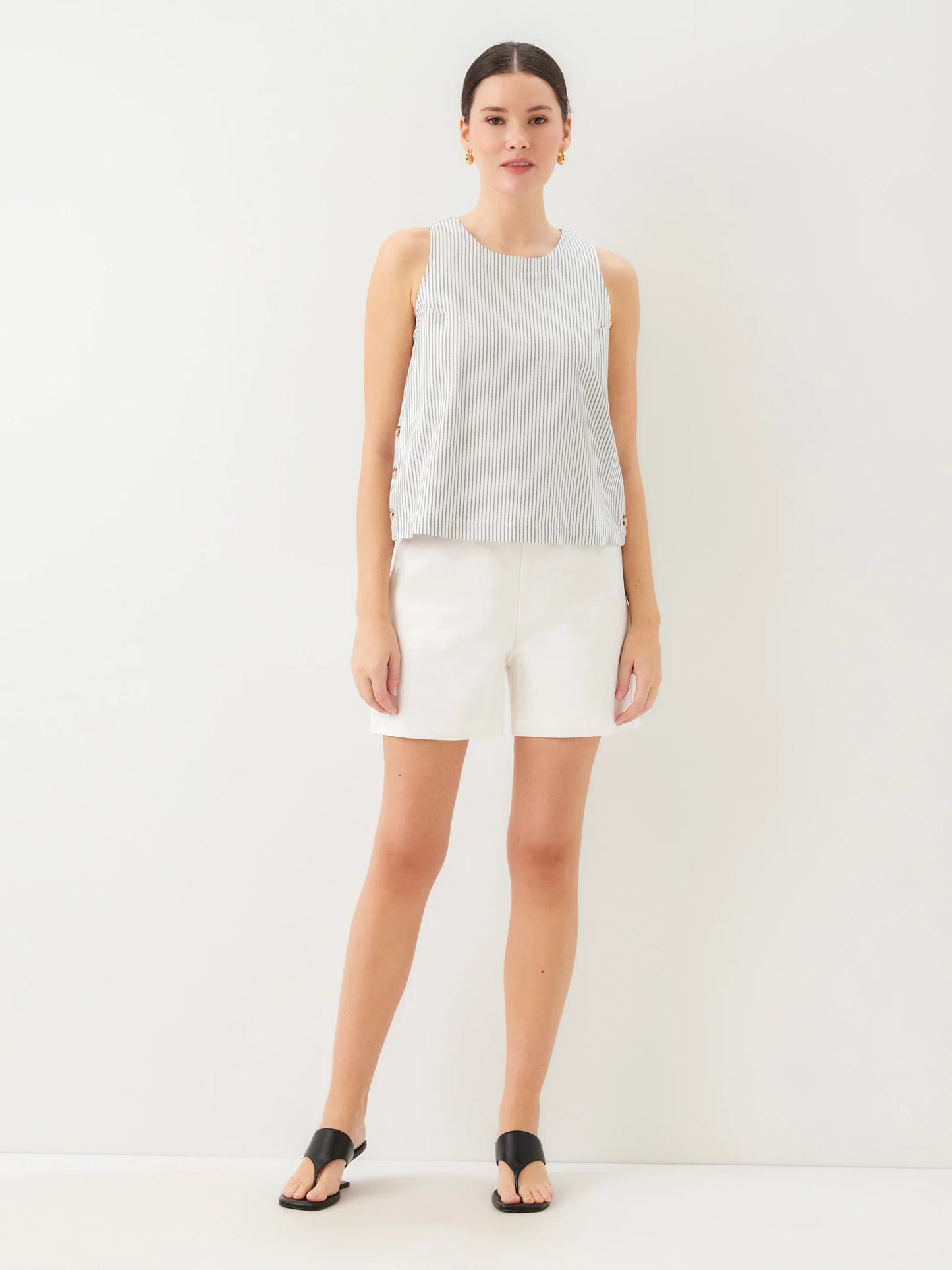 Clarice Side Button Top