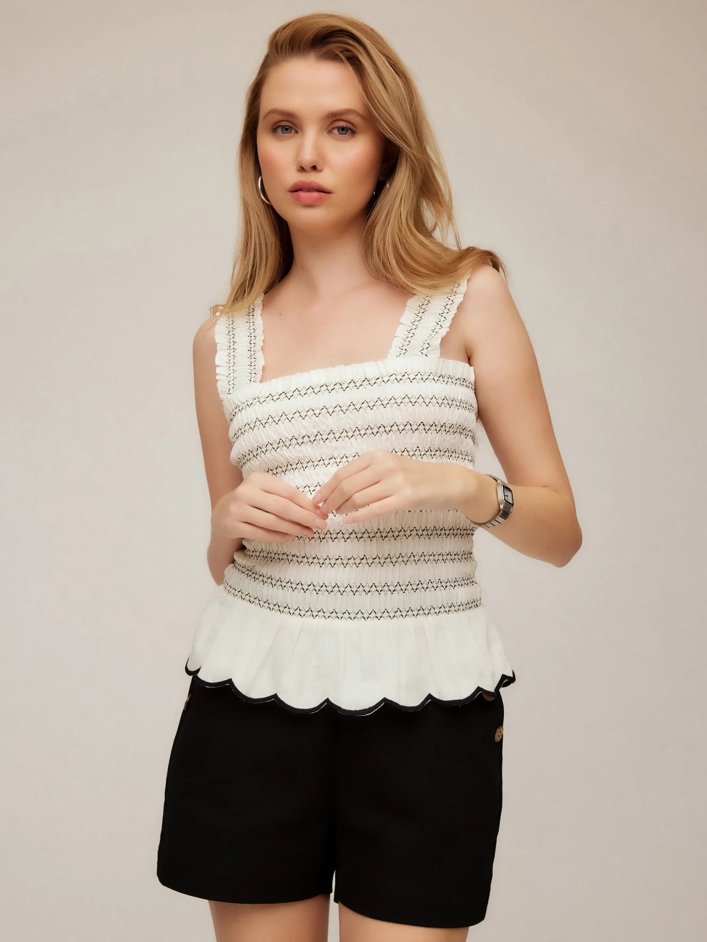 Elliot Smocked Tank Top