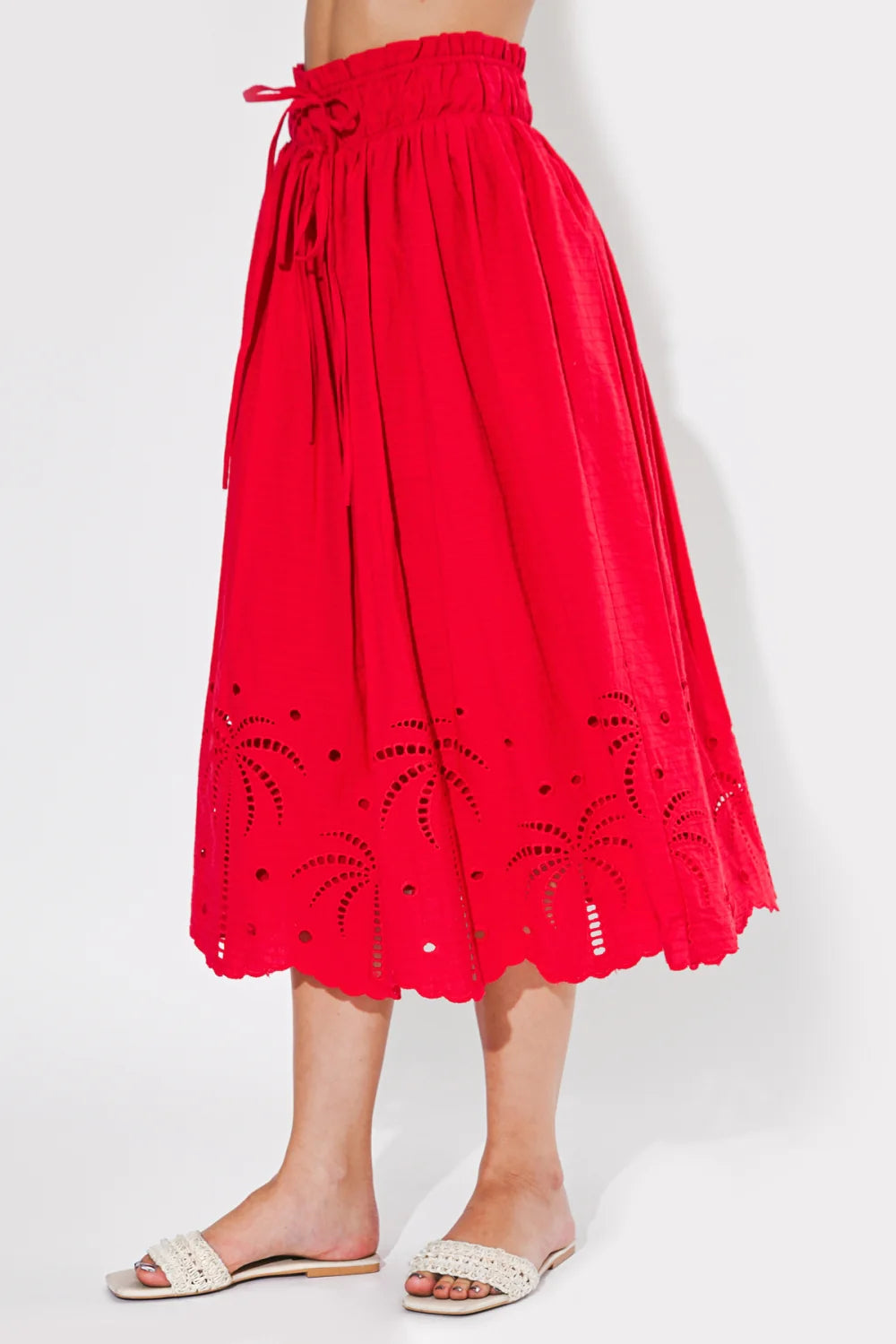 Eira Embroidered Midi Skirt