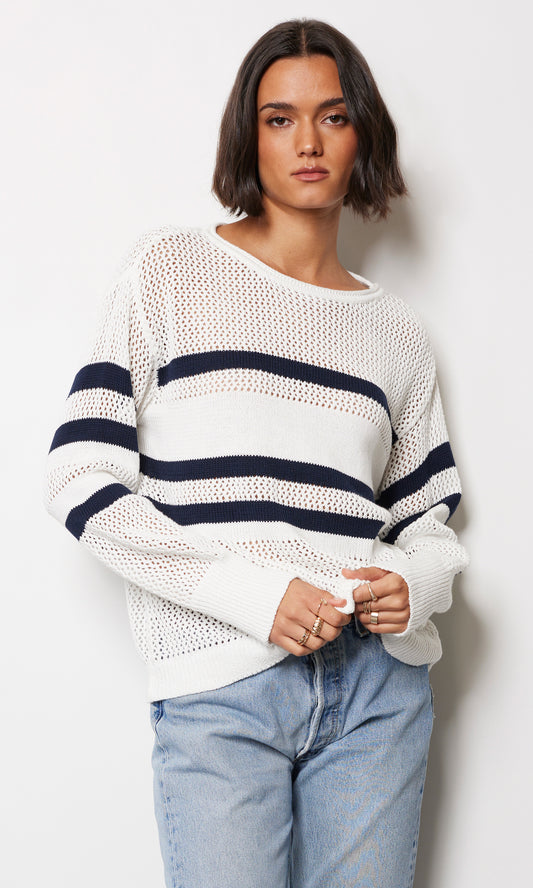 Mix Stitch Boatneck Sweater