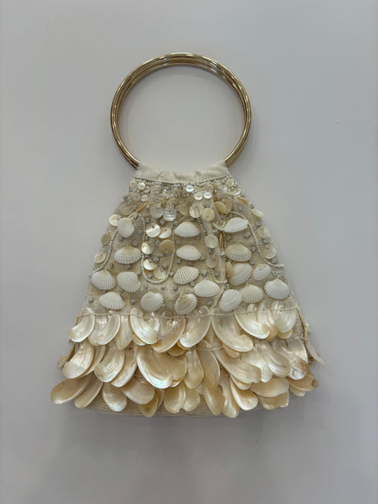 Double Ring Shell bag - Ivory/Natural