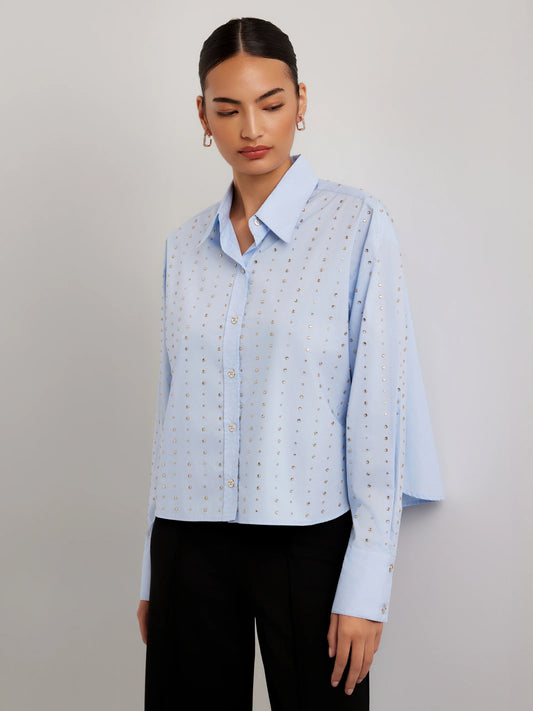 Lisa Embellished Button Up Top