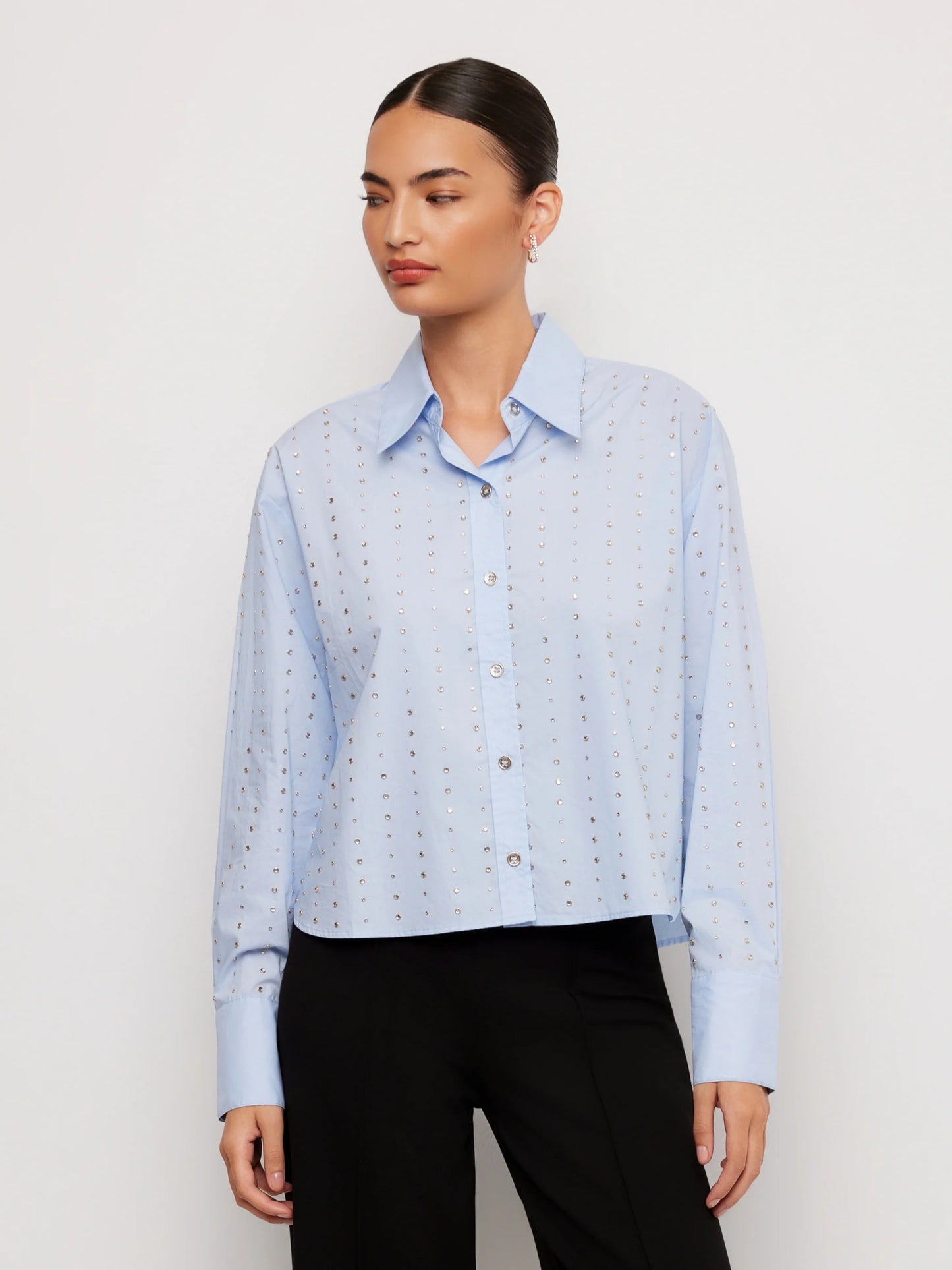 Lisa Embellished Button Up Top