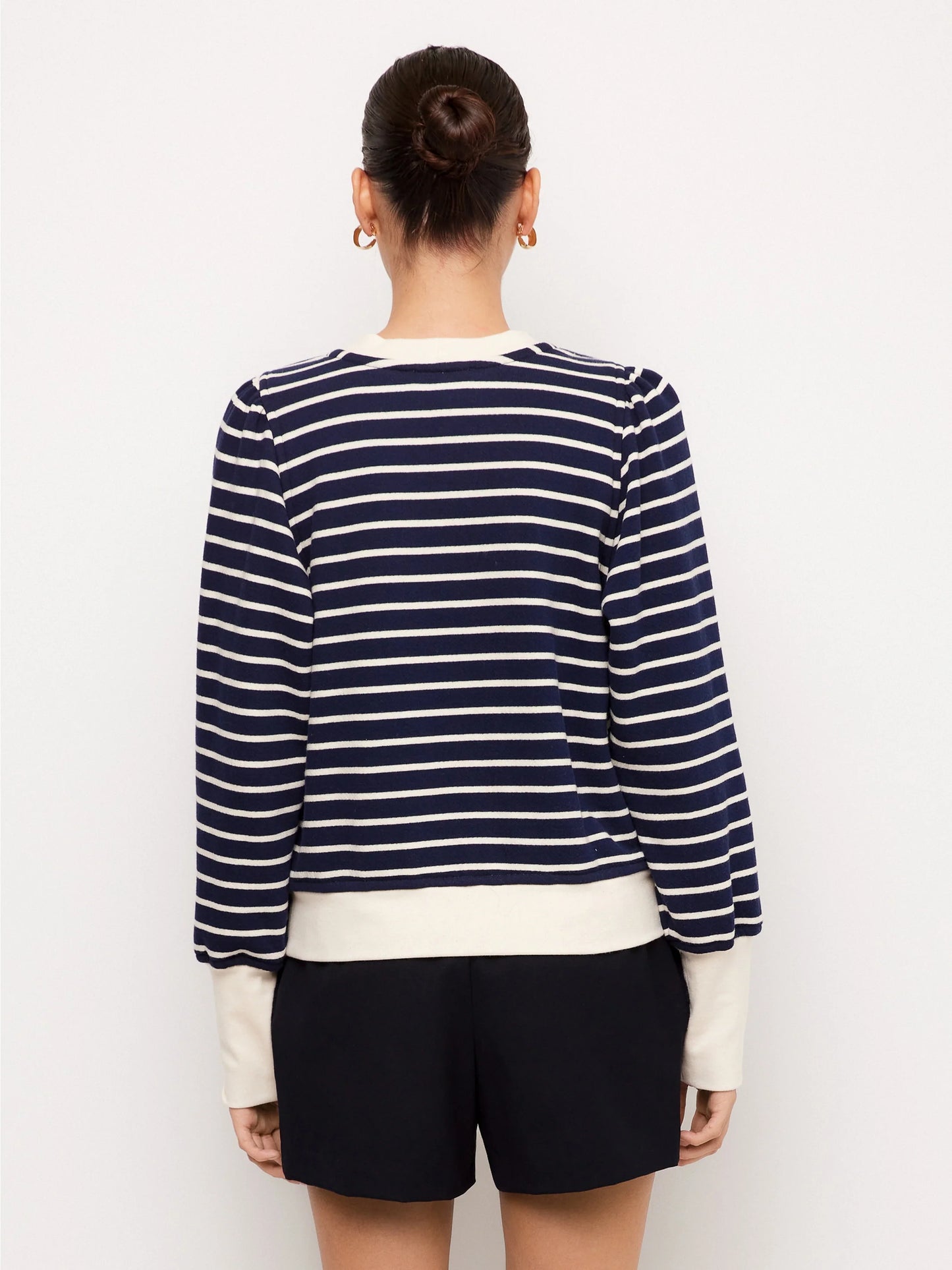 Lynsey Contrast Bishop Sleeve Top