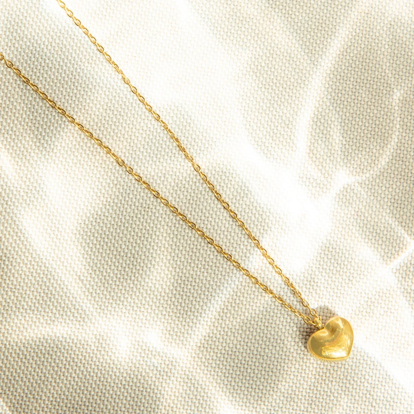 Necklace with Small Puffy Heart Charm