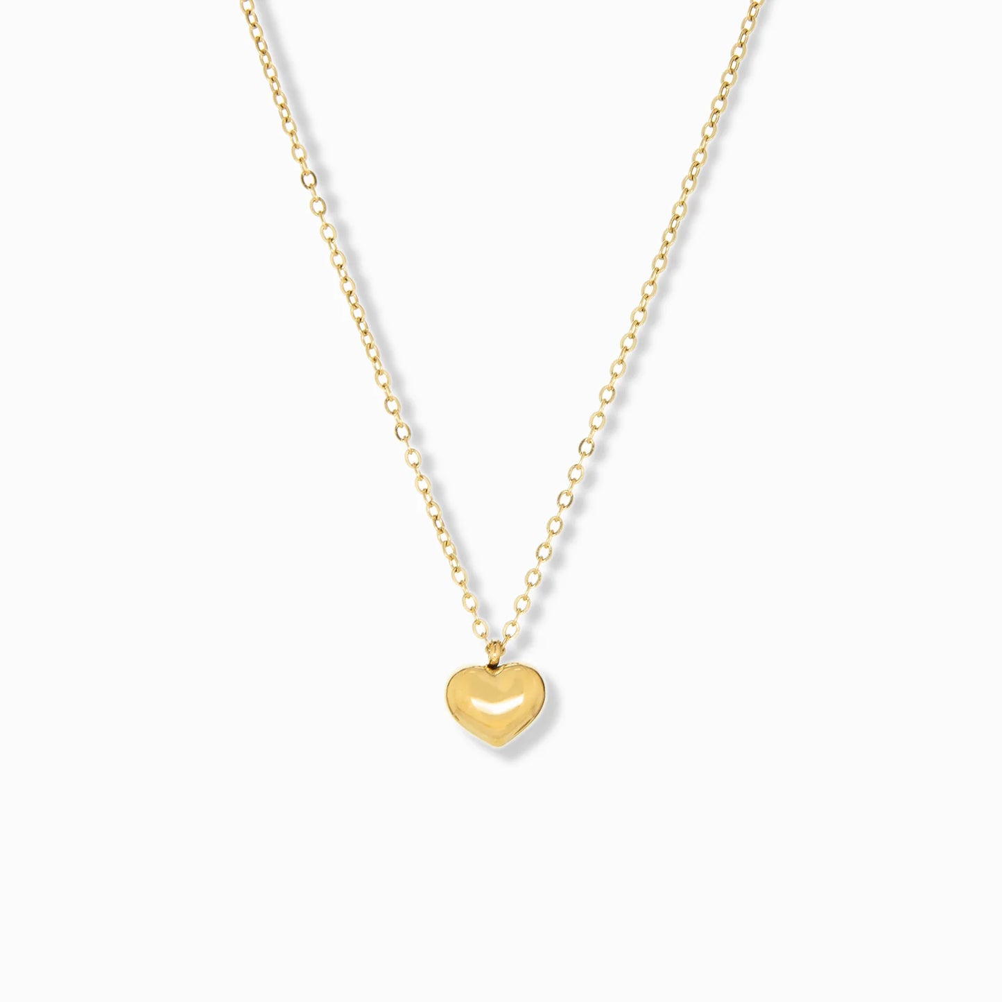 Necklace with Small Puffy Heart Charm