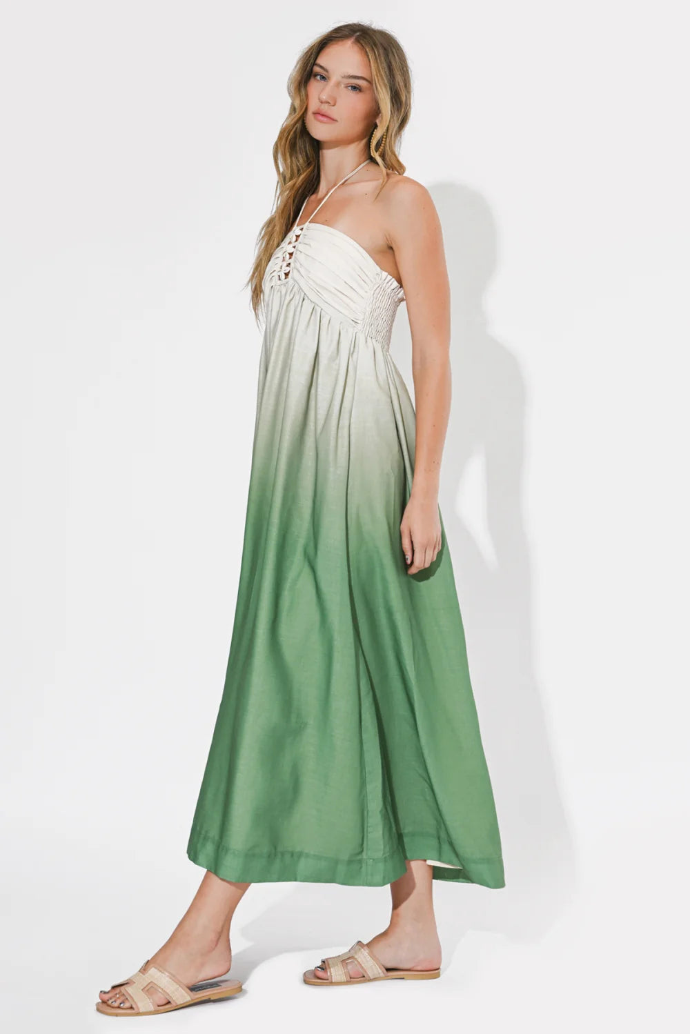 Celine Ombre Halter Maxi Dress