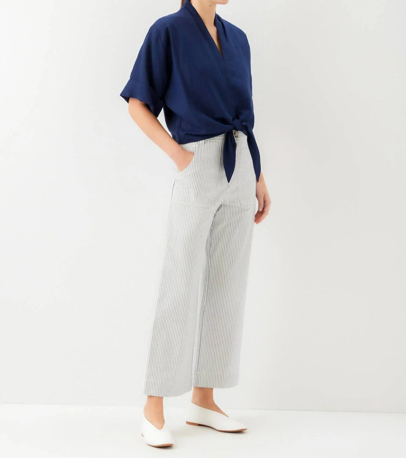 Janice Tie-Front Top