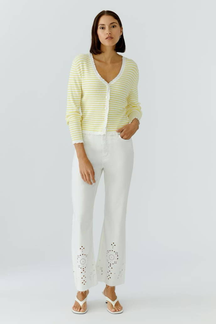 Flower Cut Relaxed Jeans