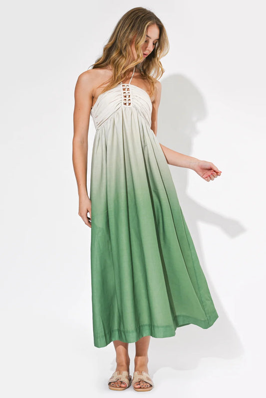Celine Ombre Halter Maxi Dress