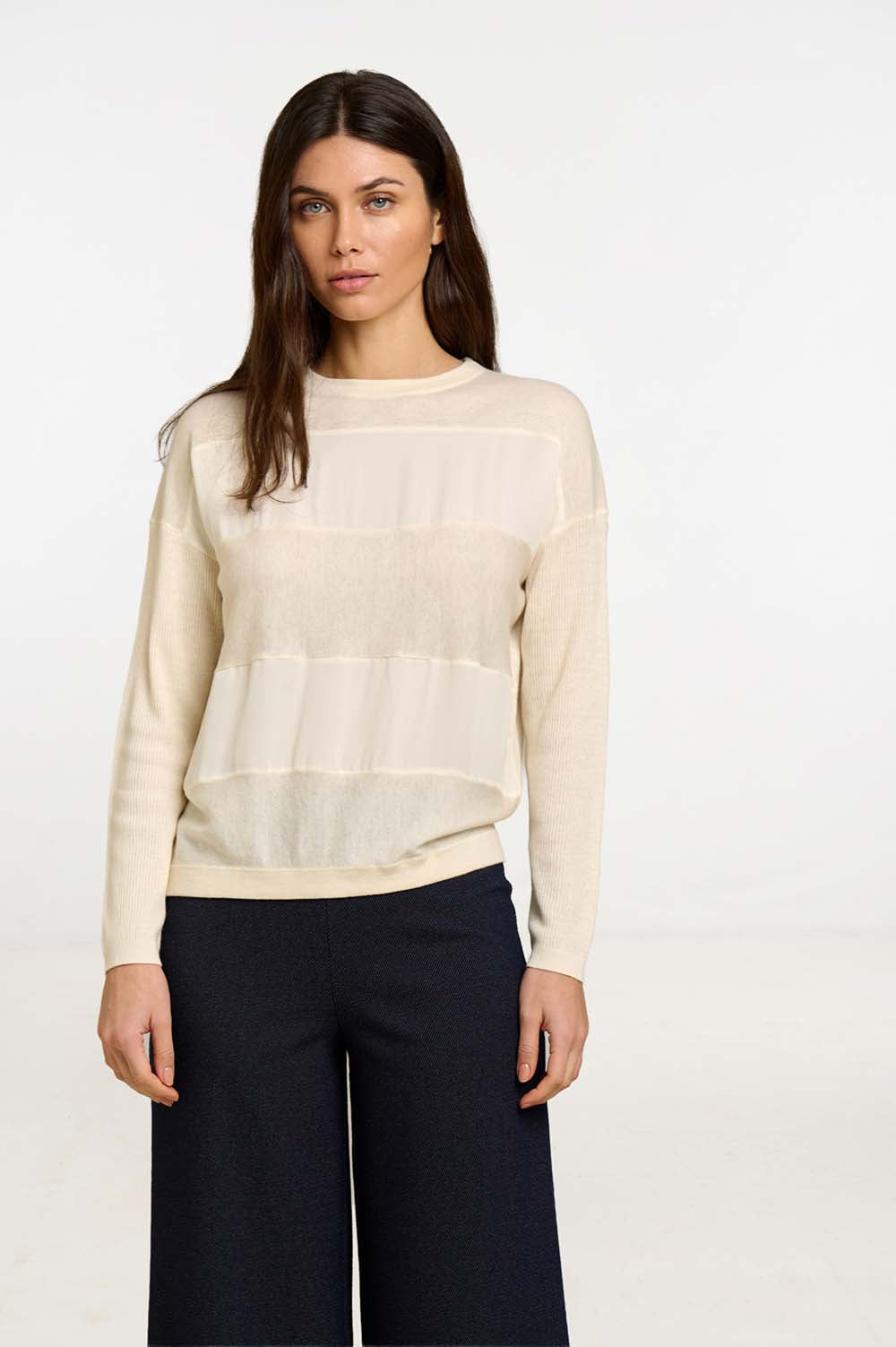 Front Striped Sweater