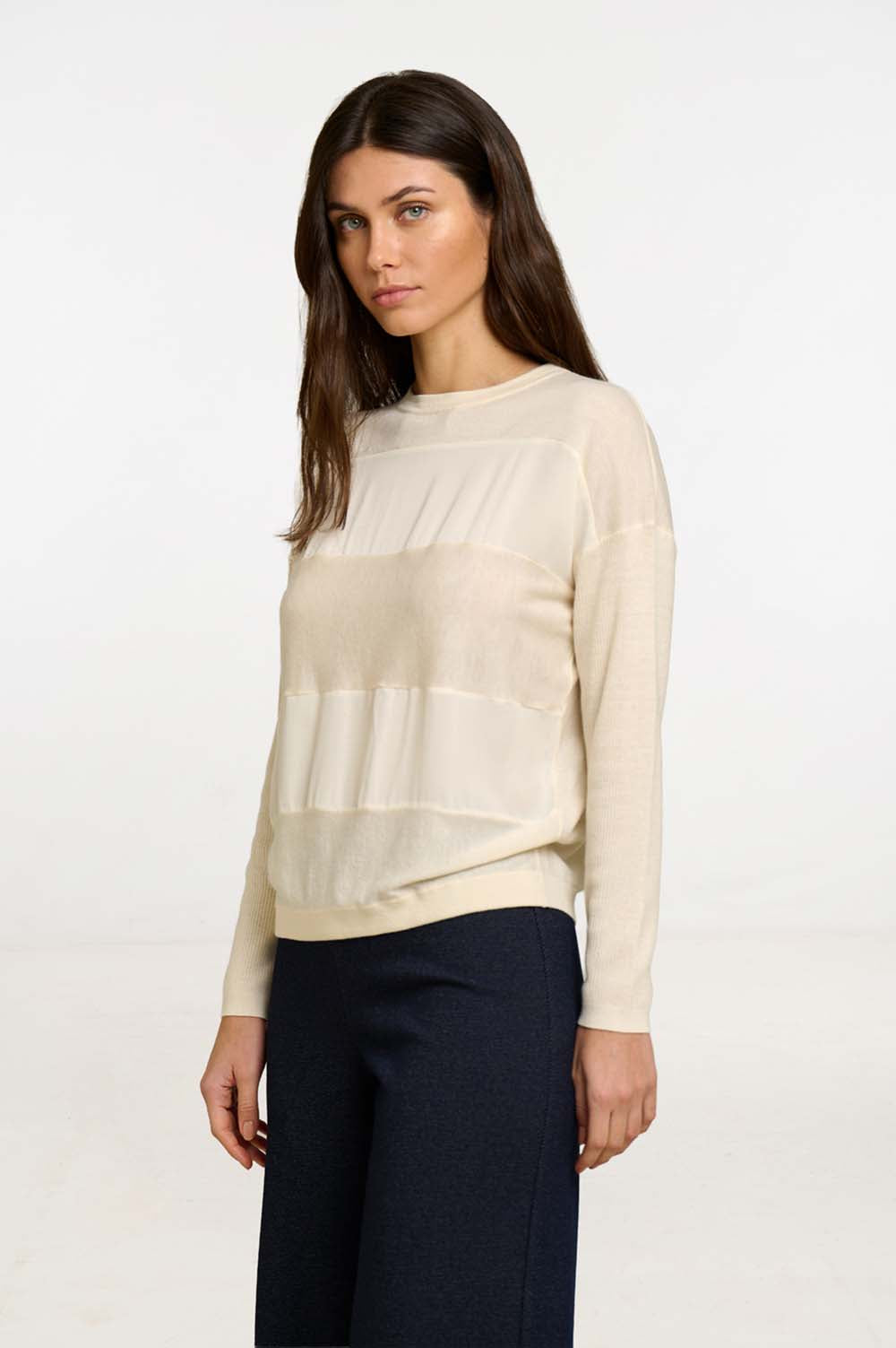 Front Striped Sweater