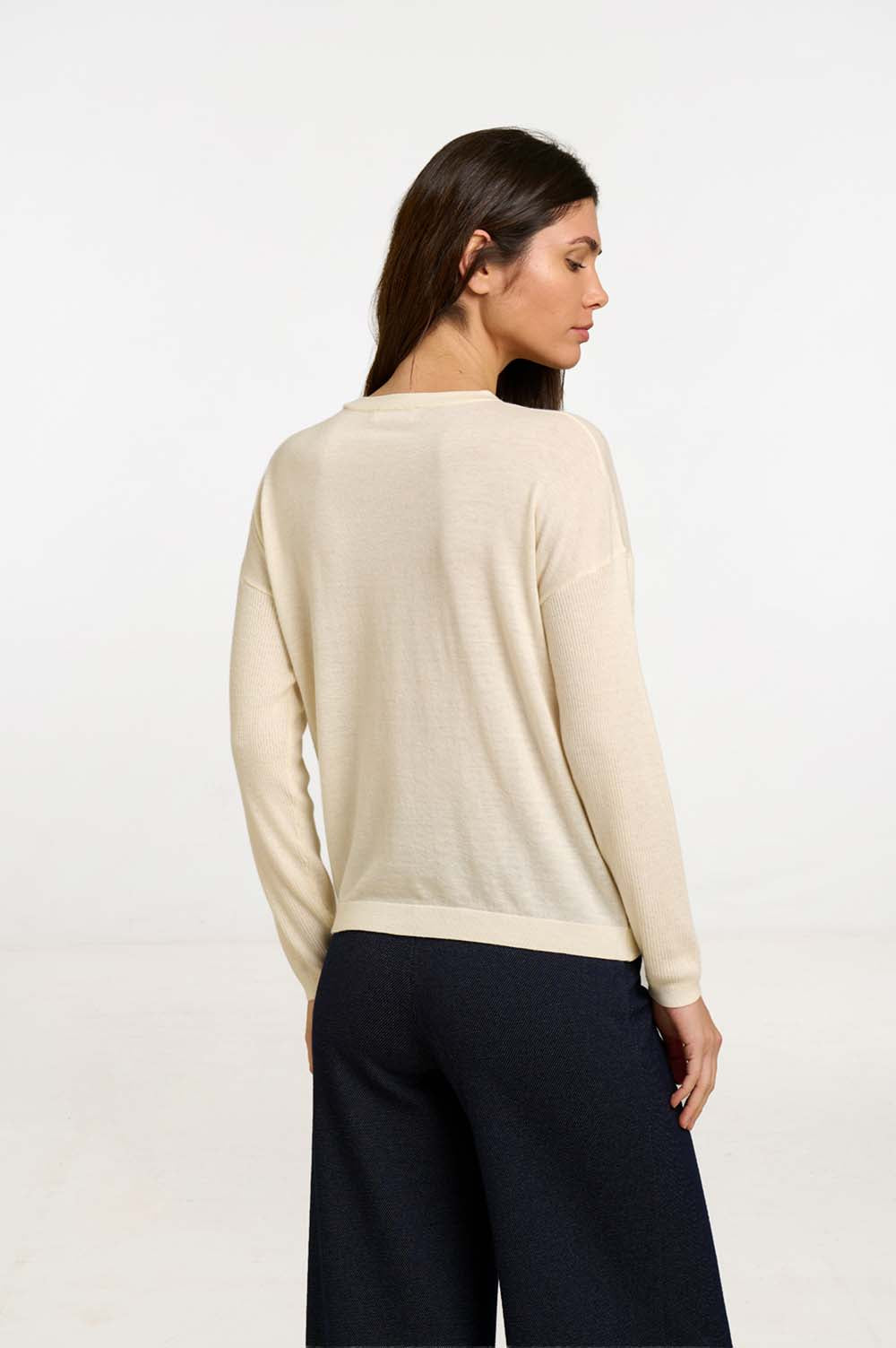 Front Striped Sweater