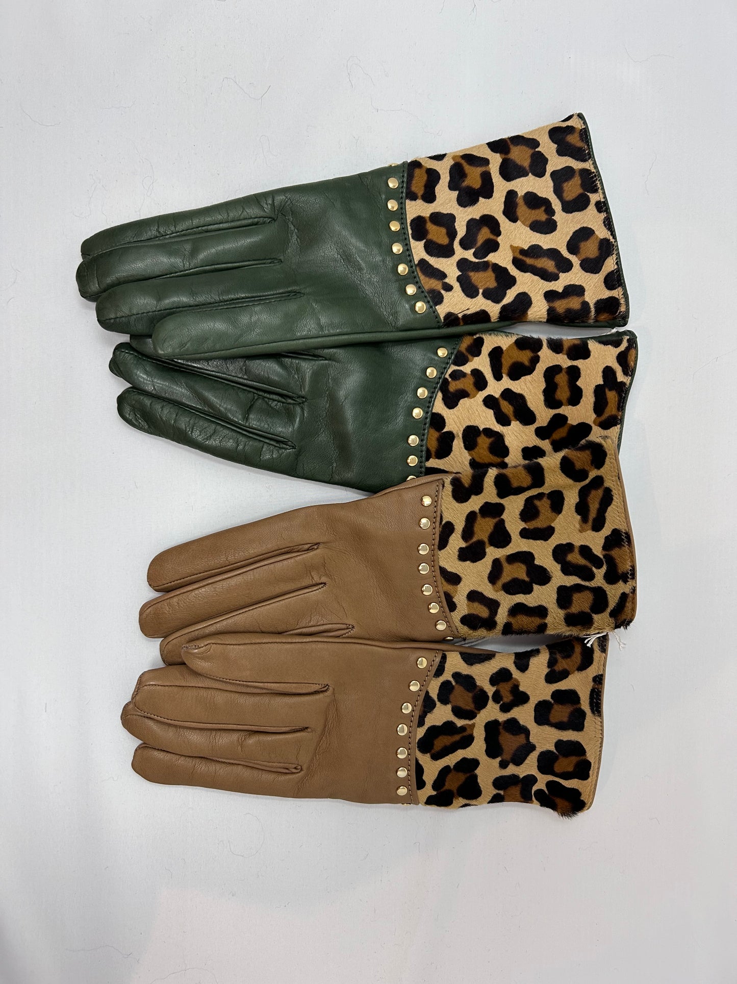 Cashmere Lined Studded Nappa Gloves