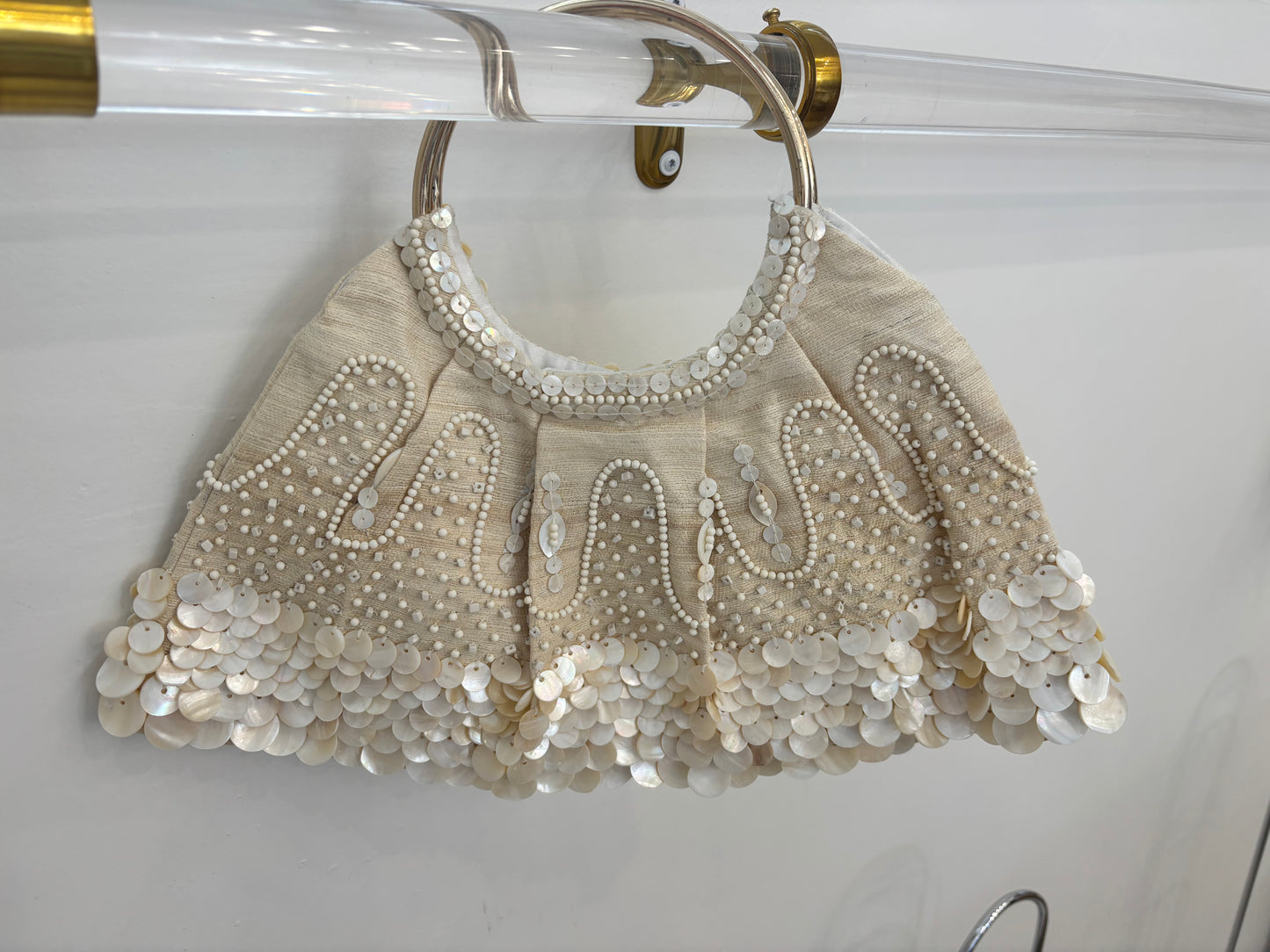 Triangle Shell Bag w Double Ring